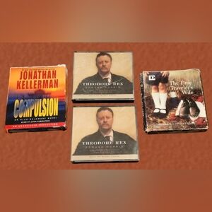 LOT OF 3 AUDIOBOOKS ~THEODORE ROOSEVELT/COMPULSION/THE TIME TRAVELER'S WIFE